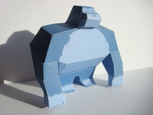 Papercraft recortable de un gorila / gorilla.
